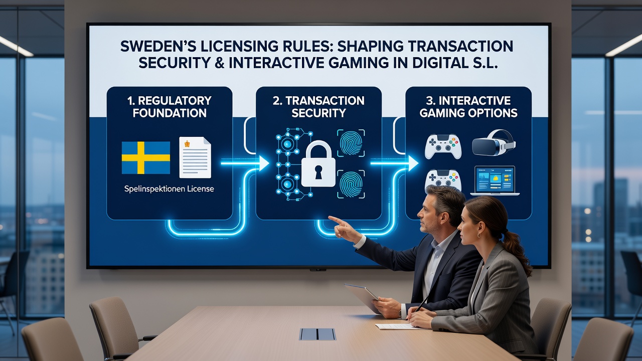 Secure payment processing and certified digital slot interface under Swedish regulations